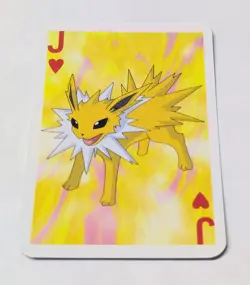 Vintage 1999 Bicycle Mini Playing Card Jolteon Jack of Hearts - Image 1