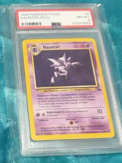 Haunter 6/62 Fossil 1999 Holo Rare Pokemon TCG Card PSA 8 - Image 4