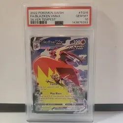 Blaziken VMAX TG15/TG30 Silver Tempest Psa 10 Gem Mint Pokemon - Image 1