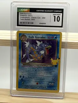 CGC 10 Dark Gyarados Holo 8/82 Celebrations Classic Collection Pokemon TCG - Image 1