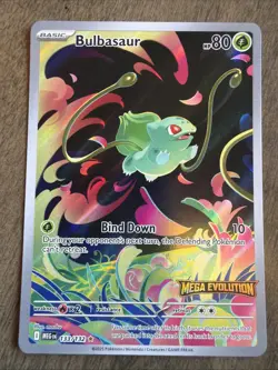 Pokemon TCG Bulbasaur #133/132 ME01: Mega Evolution Illustration Rare - Image 1