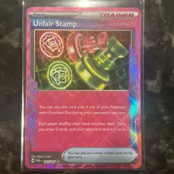 Unfair Stamp ACE SPEC Rare Holo 165/167 Pokemon Twilight Masquerade Near Mint - Image 1
