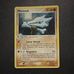 Pokemon Marowak Holo Rare EX FireRed & LeafGreen 7/112 80HP Stage 1 - Image 1