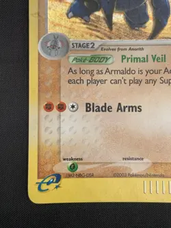 2003 Pokemon Ex Sandstorm Armaldo 1/100 Holo Rare MP - Image 4