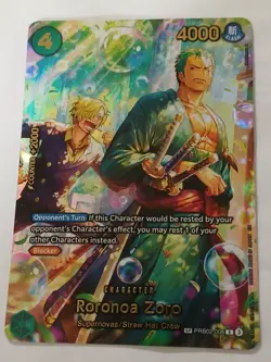 One Piece TCG The Azure Sea's Seven Foil OP-14 Roronoa Zoro PRB02-006 (SP) - Image 1