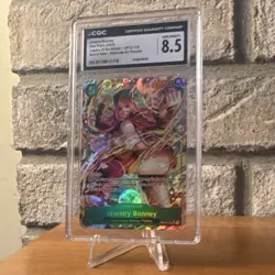 One Piece CCG Jewelry Bonney Secret Rare Alt Art Holo CGC 8.5 OP12-118 - Image 1