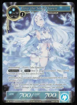 Etna, the Snow Queen Promo Cards RL1511-2 Force of Will TCG Holo - Image 1