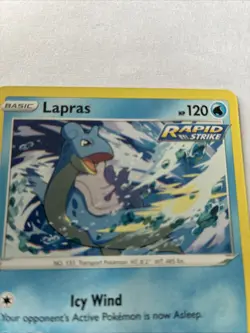 Pokemon Lapras Card No.131 HP 120 English Rapid Strike O54/264 New Never Played - Image 4