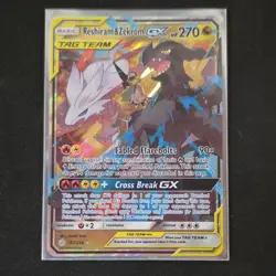Pokemon Card - SM-Cosmic Eclipse 157/236 Reshiram & Zekrom GX TAG TEAM Holo HP … - Image 1