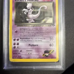 Pokemon Rockets Mewtwo Holo Card 14/132 WOTC Gym Challenge PSA 4 Super Clean - Image 4
