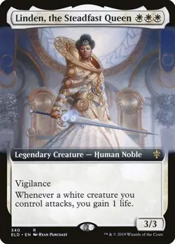 Linden, the Steadfast Queen #340 ELD - Foil - Extended Art - Image 1