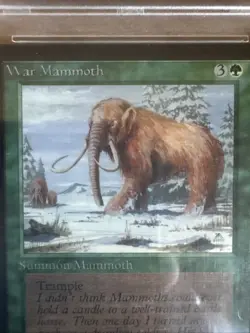 1993 Magic The Gathering ✨WAR MAMMOTH✨ CE MtG WOTC PSA 5 Looks Like 10 - Image 2