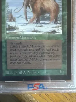 1993 Magic The Gathering ✨WAR MAMMOTH✨ CE MtG WOTC PSA 5 Looks Like 10 - Image 3