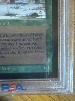 1993 Magic The Gathering ✨WAR MAMMOTH✨ CE MtG WOTC PSA 5 Looks Like 10 - Image 5