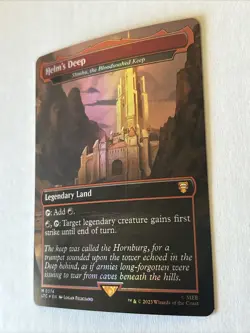 1x Helm's Deep (Shinka, the Bloodsoaked Keep) (374) ~~ Borderless - Foil NM-Mint - Image 2
