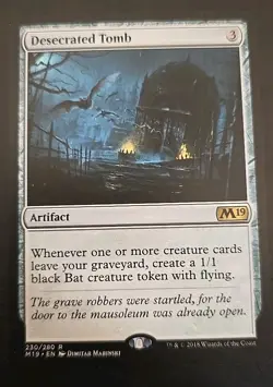 Desecrated Tomb Core Set 2019 MTG Regular Lightly Played - Image 1