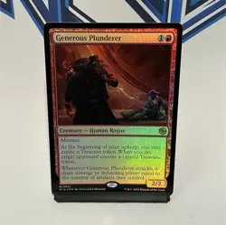 Magic: The Gathering Generous Plunderer Outlaws Mythic M011 Foil - Image 1