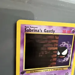 Sabrina's Gastly 96/132 1st Edition Pokemon Card Gym Challenge NM - Image 2