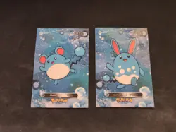 Pokemon Card Database 2 Holo Set Azumarill #184 marill #183 NM - Image 1