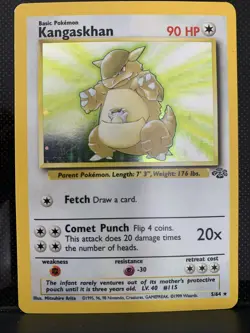 Pokemon TCG Kangaskhan Jungle 5/64 Holo Unlimited Holo Mitsuhiro Arita Vintage - Image 2