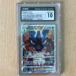 POKEMON TCG LUCARIO VSTAR HOLO PROMO SWSH291 CGC 10 CARD STOCK - Image 1