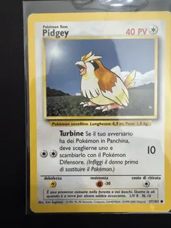 Vintage Pokemon Base Set Italian 4 Card Lot Kakuna Nidoran Pidgey Dratini MP-HP - Image 4