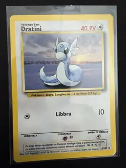 Vintage Pokemon Base Set Italian 4 Card Lot Kakuna Nidoran Pidgey Dratini MP-HP - Image 5