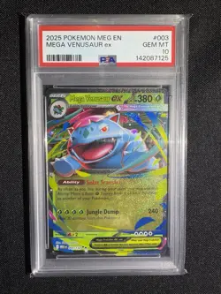 2025 POKEMON MEG EN-MEGA EVOLUTION #003 MEGA VENUSAUR EX PSA 10 - Image 1