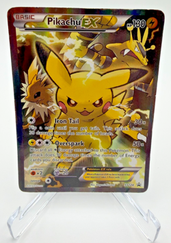 Pokemon TCG Pikachu EX XY124 XY Holo Black Star PROMO MP - Image 1
