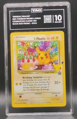 ______'s Pikachu 24/53 Wotc Promo Holo Pokemon TCG TAG Gem Mint 10. - Image 1