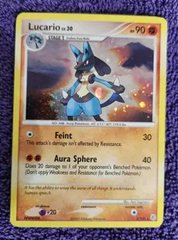 Lucario 6/130 Diamond & Pearl Base Set Holo Rare Pokemon *NICE* - Image 1
