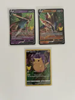 Pokemon Pikachu Celebrations Bundle X3 Pikachu 005 Zacian V & Zamazenta V NM - Image 1