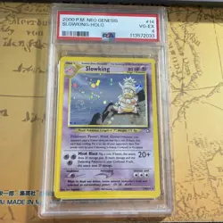 Pokemon TCG Neo Genesis 2000 Unlimited #14/111 Slowking Holo Rare Swirl PSA 4 - Image 1