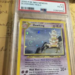 Pokemon TCG Neo Genesis 2000 Unlimited #14/111 Slowking Holo Rare Swirl PSA 4 - Image 2