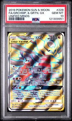 POKEMON UNIFIED MINDS GARCHOMP & GIRATINA GX #228 PSA 10 GEM MINT #121309951 - Image 1