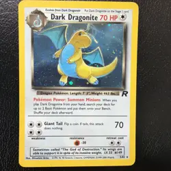 Dark Dragonite 5/82 Team Rocket Holo Rare Unlimited Pokemon TCG MP With Swirl🌀 - Image 1