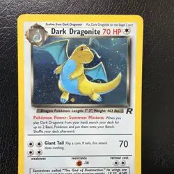 Dark Dragonite 5/82 Team Rocket Holo Rare Unlimited Pokemon TCG MP With Swirl🌀 - Image 2