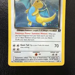 Dark Dragonite 5/82 Team Rocket Holo Rare Unlimited Pokemon TCG MP With Swirl🌀 - Image 5