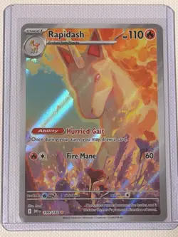 Rapidash 189/182 Sv10: Destined Rivals Holo Rare Pokemon TCG NM Condition - Image 1