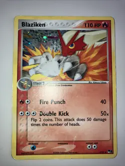 Pokemon TCG Blaziken Pop Rare Promo Holo 110 hp 1/17 Pokemon Promos Holo DMG - Image 2