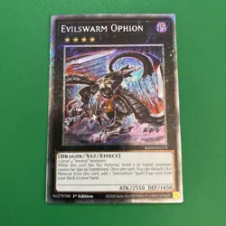 Yu-Gi-Oh: Evilswarm Ophion RA04-EN179 Platinum Secret Rare 1st Edition! NM - Image 2