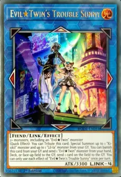 Yugioh! Evil Twin's Trouble Sunny - BODE-EN051 - Ultra Rare - 1st Edition Near M - Image 1