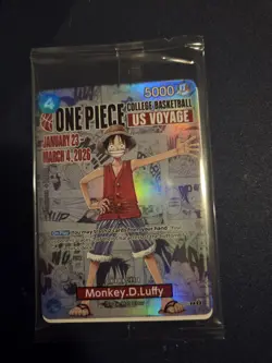 Bandai Monkey D. Luffy US Voyage College Basketball Promo Foil One Piece CCG - Image 2
