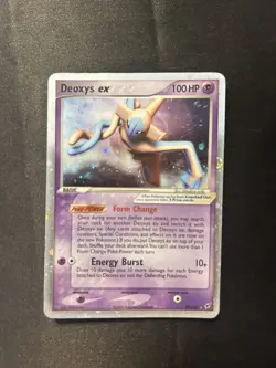Pokemon Deoxys ex 97/107 EX Holo Rare EX 100HP 2005 Psychic Card - Image 4