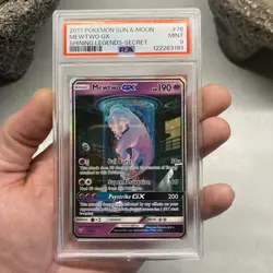 Pokemon Mewtwo GX TCG Shining Legends Holo Card 78/73 PSA 9 - Image 2