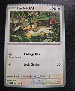 (Crimp Error) Farfetch'd 083/165 151 Pokemon TCG Card - Image 1