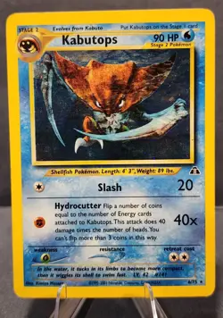 Pokemon TCG Kabutops Neo Discovery Holo Card 6/75 Unlimited Rare, LP - Image 1