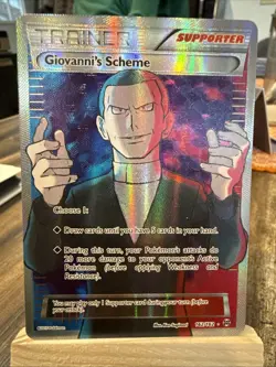 Pokemon TCG Trainer Giovanni's Scheme Full Art Breakthrough Card 162/162 - Image 1