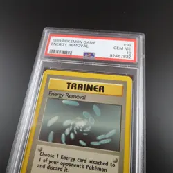 PSA 10 Energy Removal 92/102 Base Set 1999 Graded Pokemon Card - Image 2