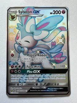 Hidden Fates Shiny Vault Sylveon GX Card SV76/SV94 NM Condition - Image 1